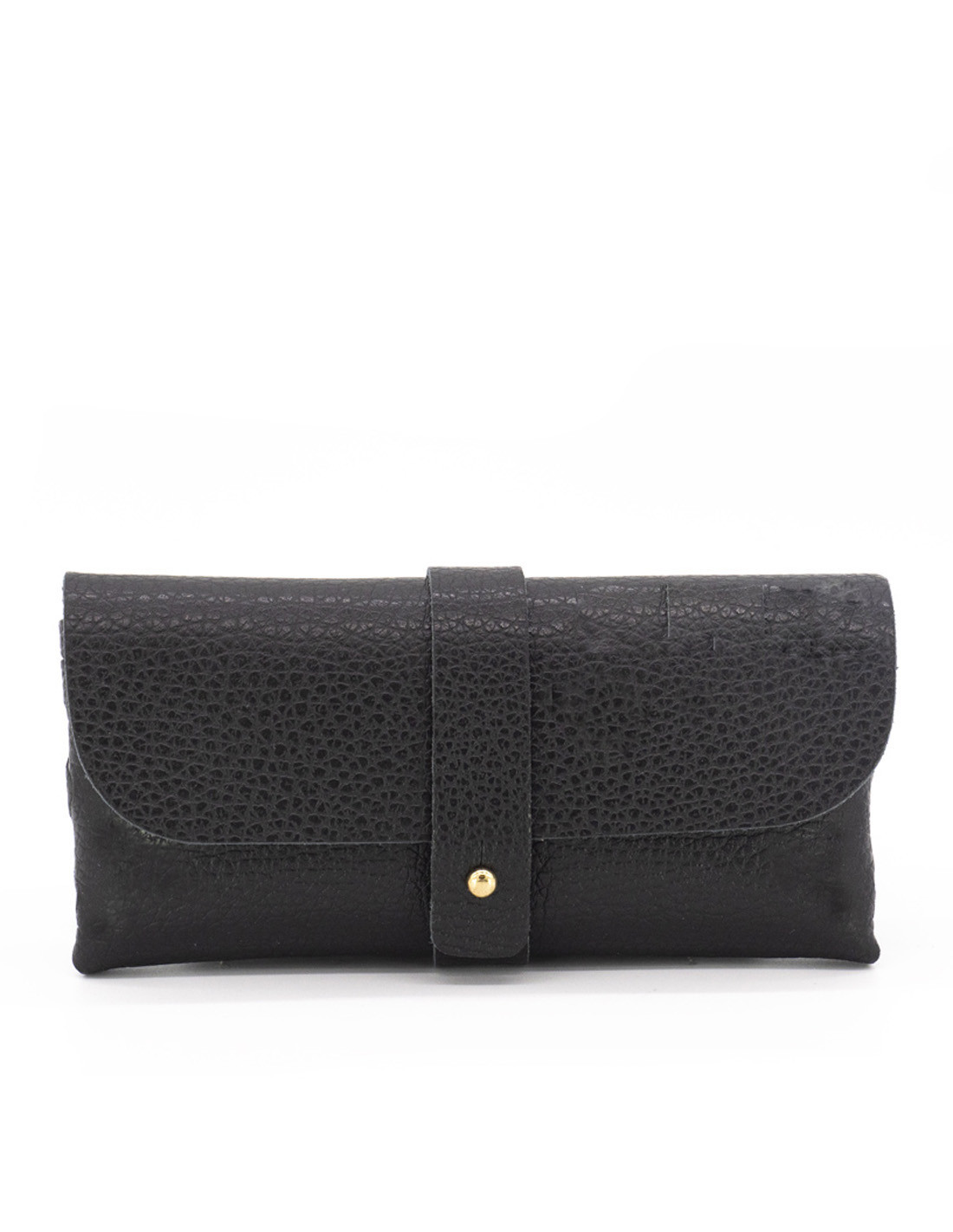Leather glasses case with single compartment